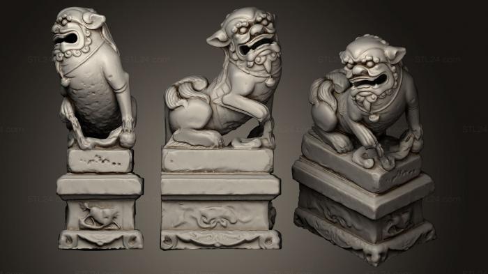 Figurines lions tigers sphinxes (Lion statue 0 M, STKL_0244) 3D models for cnc